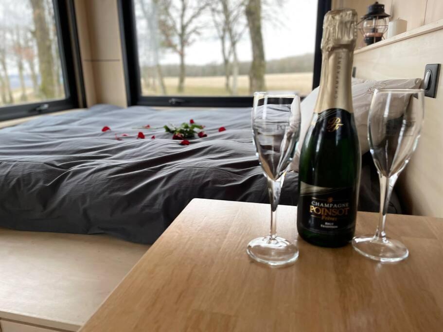 L'Envolee Ecolodge, Tiny House Au Coeur Des Vignes Loches-sur-Ource Extérieur photo