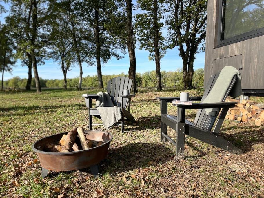 L'Envolee Ecolodge, Tiny House Au Coeur Des Vignes Loches-sur-Ource Extérieur photo